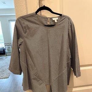 Size Large J Jill grey and white blouse